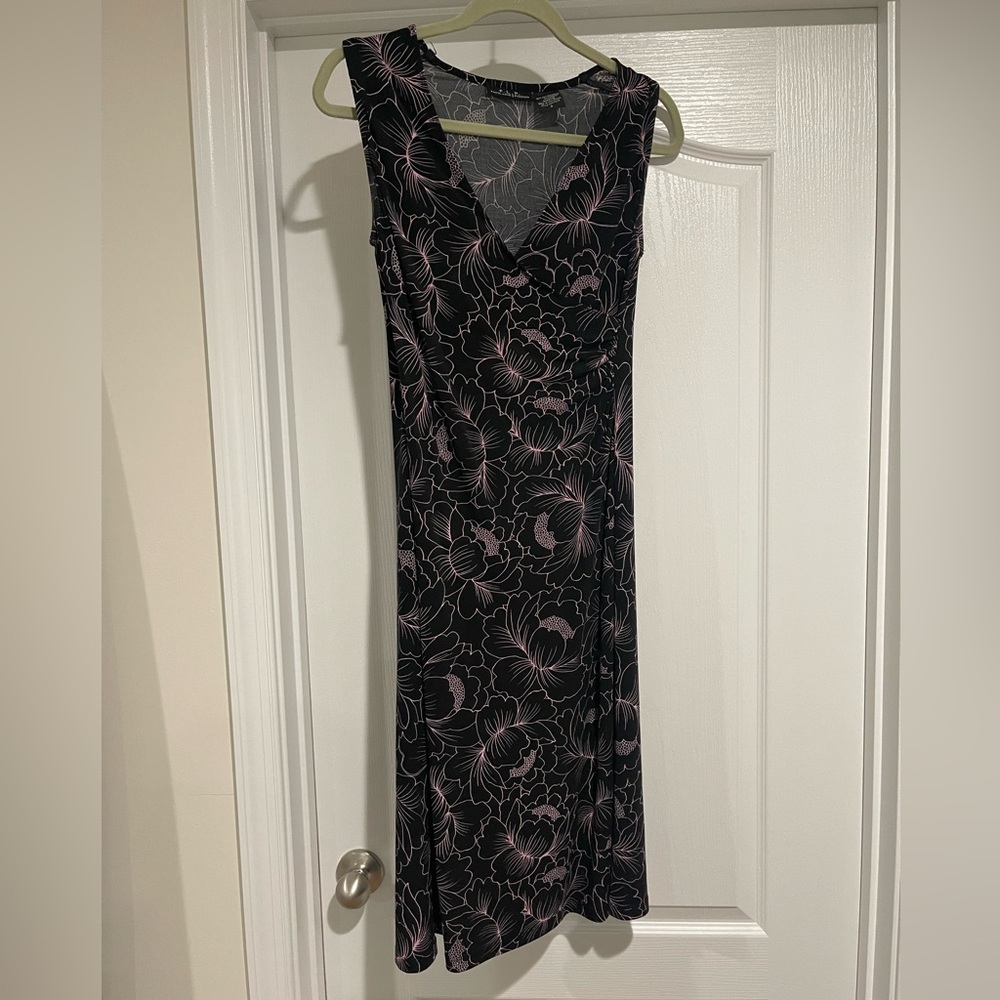 Faith, love passion faux wrap midi dress